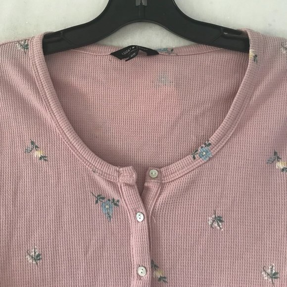 Lucky Brand Pink Floral Henley (NWT) - Picture 7 of 14